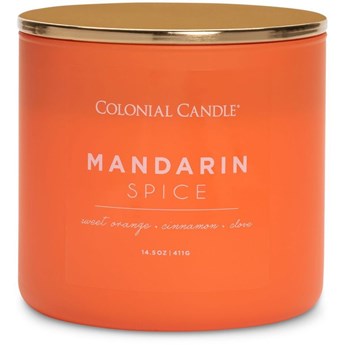 Colonial Candle Pop Of Color sojowa świeca zapachowa w szkle 3 knoty 14.5 oz 411 g - Mandarin Spice
