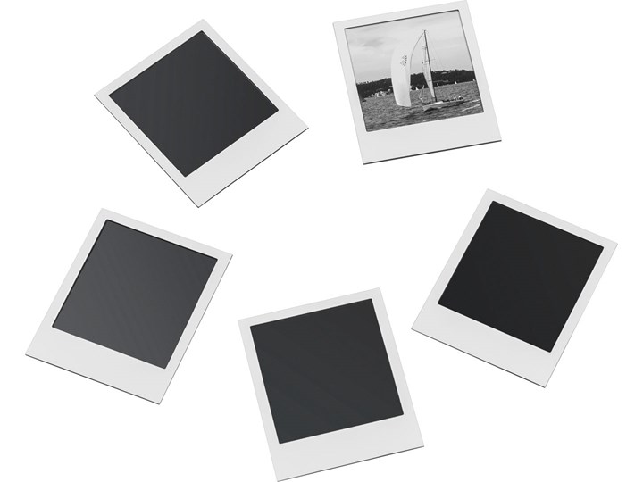 Ramki magnetyczne do zdjęć kpl 5 szt. Multiramka Metal Kolor Czarny