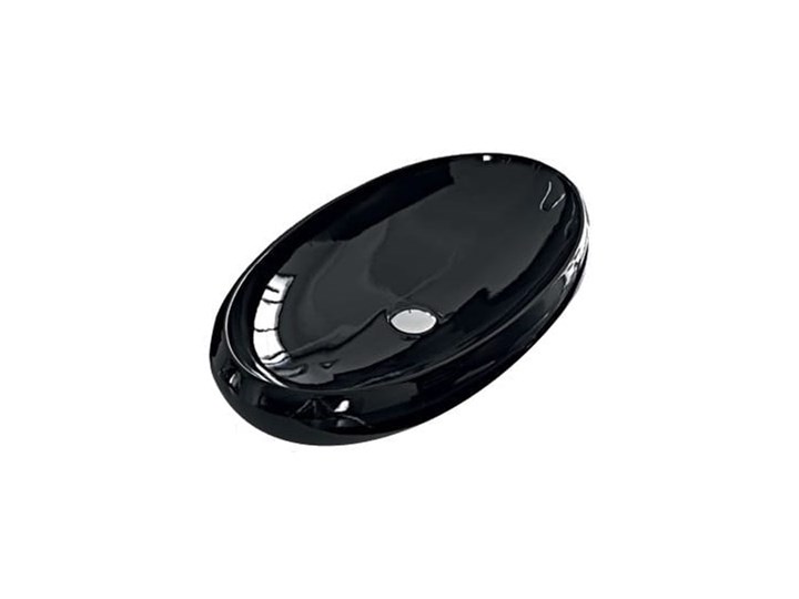 UMYWALKA CZARNA ALANIA BLACK TEZOJA Wolnostojące Podwieszane Szerokość 40 cm Ceramika Nablatowe Meblowe Kolor Czarny