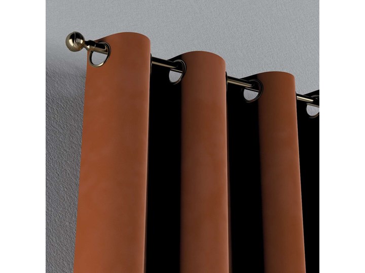 Zasłona na kółkach 1 szt., karmelowy, 1szt 130 × 260 cm, Velvet 130x260 cm Poliester Mocowanie Taśma Kategoria Zasłony