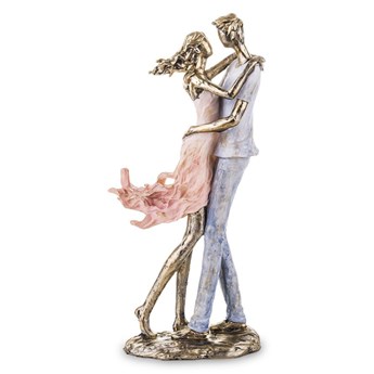 PARA W OBJĘCIACH figurka tańcząca para, wys. 33 cm