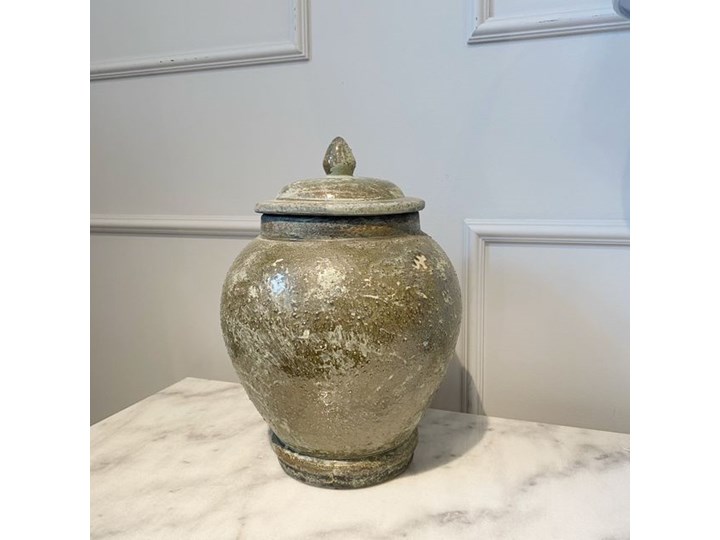 POJEMNIK CERAMICZNY SZARY PATYNOWANY ANDALUZJA 32x21x21CM Ceramika Typ Pojemniki