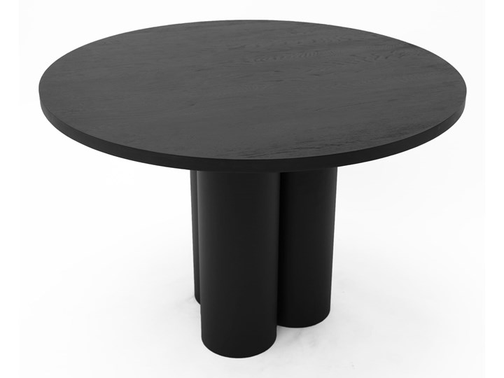 Dębowy stół okrągły OBJECT035 średnica 110 cm Długość 100 cm Styl Minimalistyczny Kamień Drewno Stal Szkło Wysokość 75 cm Marmur Kategoria Stoły kuchenne