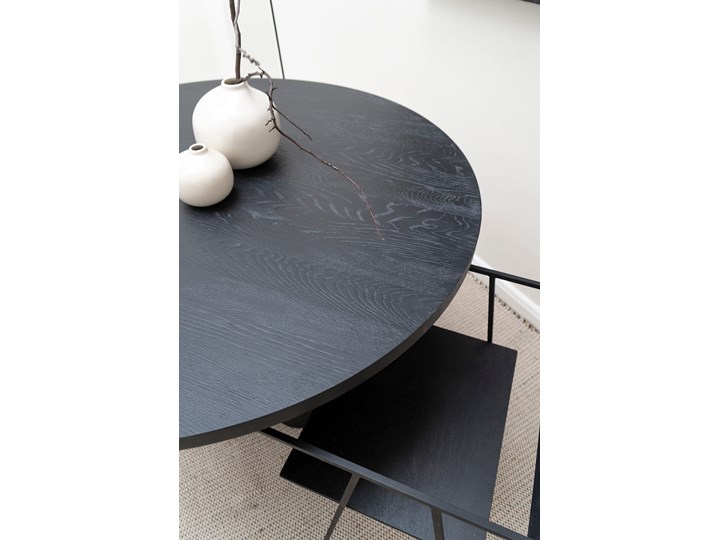 Dębowy stół okrągły OBJECT035 średnica 110 cm Stal Kamień Długość 100 cm Drewno Marmur Szkło Wysokość 75 cm Kategoria Stoły kuchenne