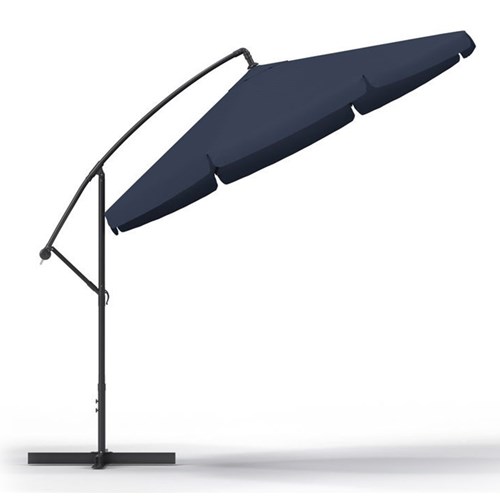 Parasol Ogrodowy Okrągły 3m, Granatowy
