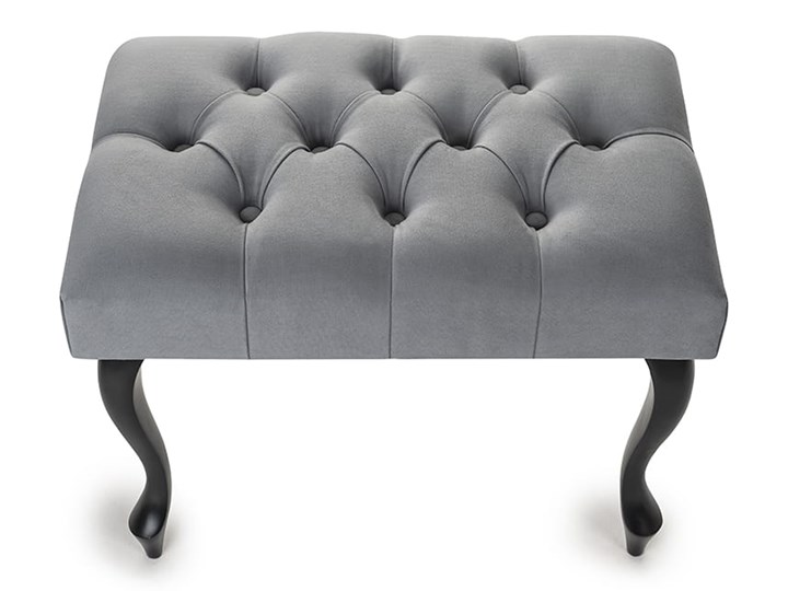 Ławka pikowana Chesterfield Black Materiał obicia Tkanina