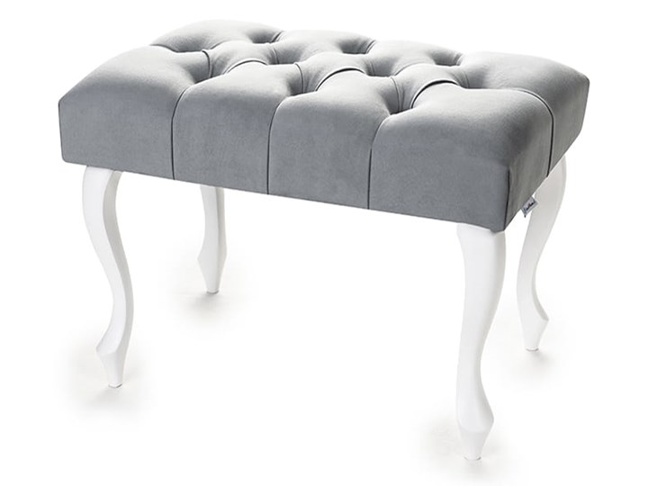 Ławka pikowana Chesterfield Black Materiał obicia Tkanina