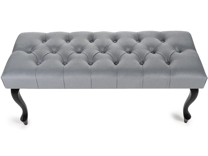Ławka pikowana Chesterfield Black Materiał obicia Tkanina