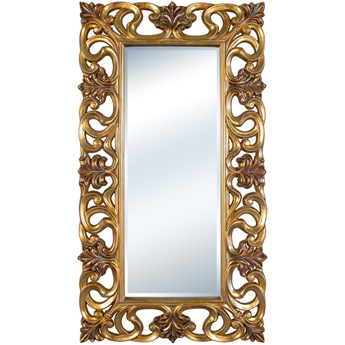 LUSTRO Designerskie APOLLO w złotej ramie w stylu Glamour prostokąt 92X167 kolor: złoty, Materiał: poliuretan, rozmiar ramy: 92/167/6,5, rozmiar lustra: 50/125, EAN: 5903949790849