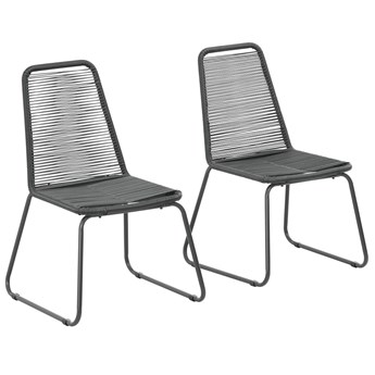 Zestaw polirattanowych krzeseł ogrodowych - Zaya