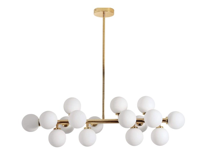 NOWOCZESNA LAMPA WISZĄCA MOSIĘŻNA PETRICA W16 Metal Lampa z kloszem Szkło Mosiądz Lampa z abażurem Styl Nowoczesny