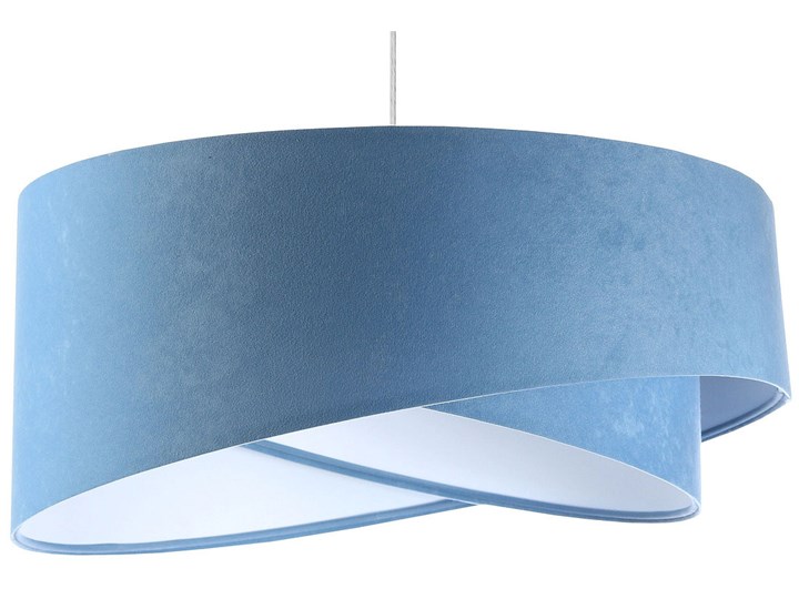 Niebiesko-biała welurowa lampa wisząca - EX996-Alias Pomieszczenie Kuchnia Metal Tworzywo sztuczne Ceramika Lampa z abażurem Tkanina Szkło Lampa inspirowana Beton Kolor