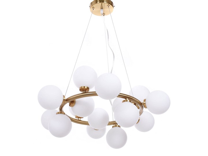 LAMPA WISZĄCA NOWOCZESNA MOSIĘŻNA MARSIADA W15 LUMINA DECO Mosiądz Szkło Lampa z kloszem Metal Lampa z abażurem Ilość źródeł światła 15 źródeł