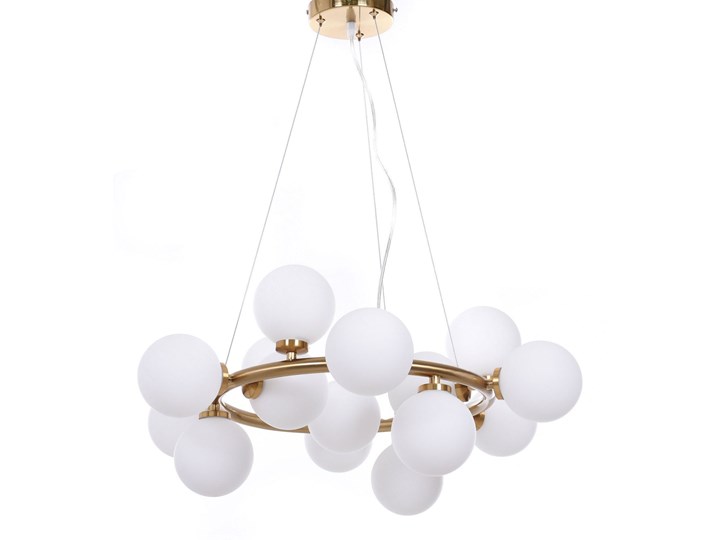 LAMPA WISZĄCA NOWOCZESNA MOSIĘŻNA MARSIADA W15 LUMINA DECO Lampa z abażurem Szkło Mosiądz Lampa z kloszem Metal Pomieszczenie Jadalnia