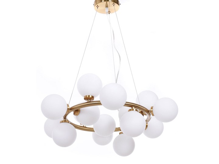 LAMPA WISZĄCA NOWOCZESNA MOSIĘŻNA MARSIADA W15 LUMINA DECO Lampa z abażurem Szkło Mosiądz Lampa z kloszem Metal Pomieszczenie Jadalnia