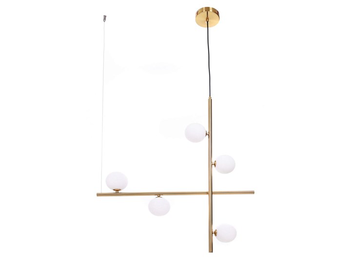 LAMPA WISZĄCA SUFITOWA NOWOCZESNA MOSIĘŻNA RIANZA W5 LUMINA DECO Metal Lampa z kloszem Mosiądz Szkło Lampa inspirowana Kolor Złoty
