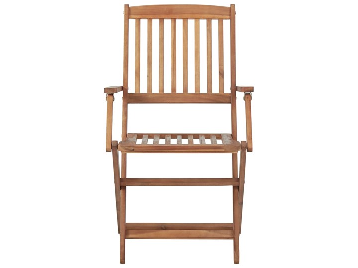 vidaXL Składane krzesła ogrodowe z poduszkami, 6 szt., drewno akacjowe Tworzywo sztuczne Krzesło składane Kolor Brązowy Styl Nowoczesny
