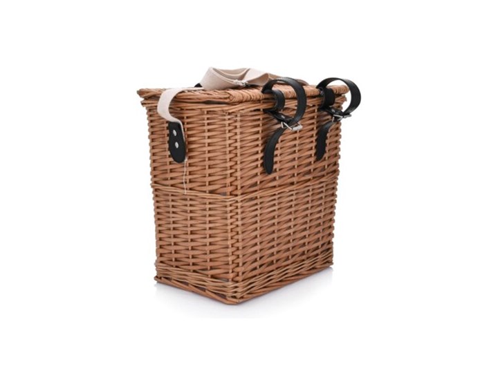Kosz piknikowy rowerowy z wyposażeniem dla 2 osób DUKA PICKNICK brązowy wiklina Kategoria Akcesoria piknikowe