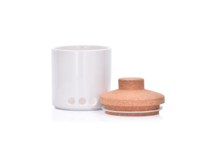 Pojemnik kuchenny na czosnek i cebulę DUKA VIT 9x13 cm biały porcelana Na żywność Typ Pojemniki Silikon Ceramika Kategoria Pojemniki i puszki