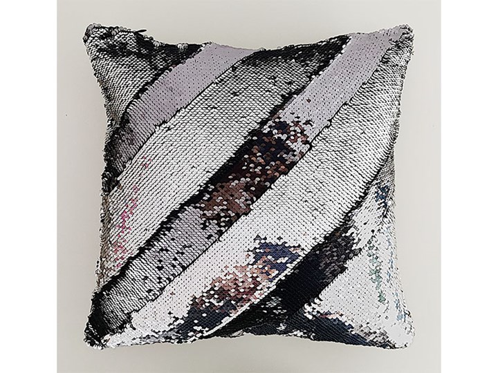 Poszewka magic szaro srebrna 219 Poszewka dekoracyjna Kwadratowe 40x40 cm Kolor Srebrny