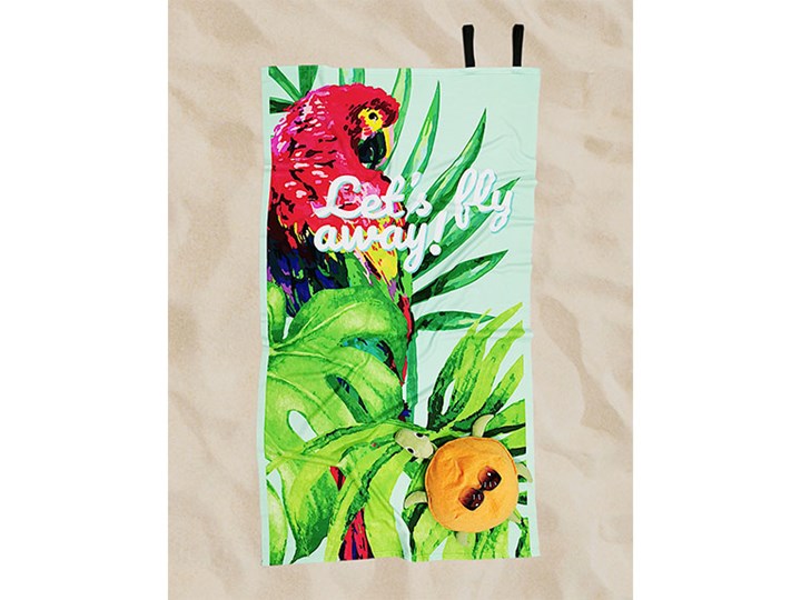 Ręcznik Plażowy papuga Ręcznik kąpielowy Ręcznik z kapturkiem Kategoria Ręczniki 90x170 cm Kolor Zielony