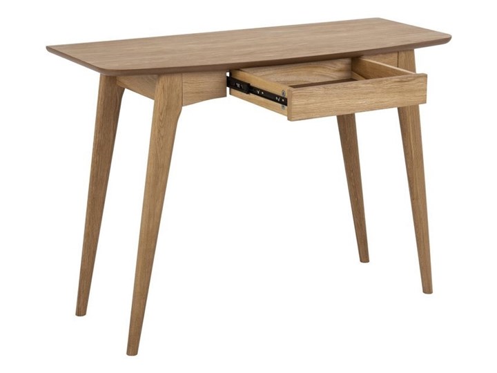 Skandynawskie biurko z szufladą Goliad dąb naturalny Drewno Szerokość 105 cm Biurko z nadstawką Płyta MDF Głębokość 45 cm Kategoria Biurka Biurko tradycyjne Styl Nowoczesny
