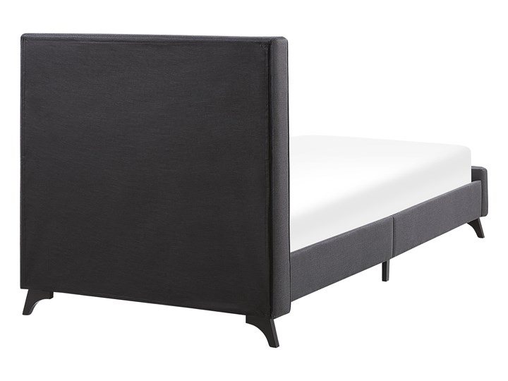 Łóżko szare tapicerowane 90 x 200 cm ze stelażem i wezgłowiem z ozdobnymi guzikami Kategoria Łóżka do sypialni Łóżko tapicerowane Kolor Szary