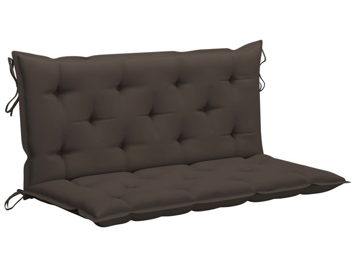 vidaXL Huśtawka ogrodowa z poduszką taupe, 120 cm, drewno tekowe Typ Huśtawka ze stelażem