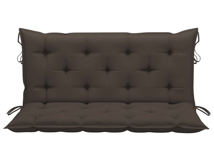 vidaXL Huśtawka ogrodowa z poduszką taupe, 120 cm, drewno tekowe Typ Huśtawka ze stelażem