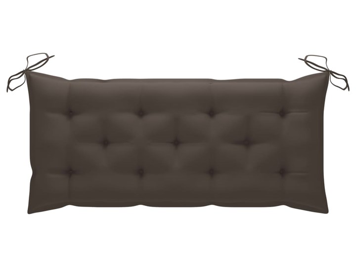vidaXL Huśtawka ogrodowa z poduszką taupe, 120 cm, drewno tekowe Typ Huśtawka ze stelażem Kategoria Huśtawki ogrodowe