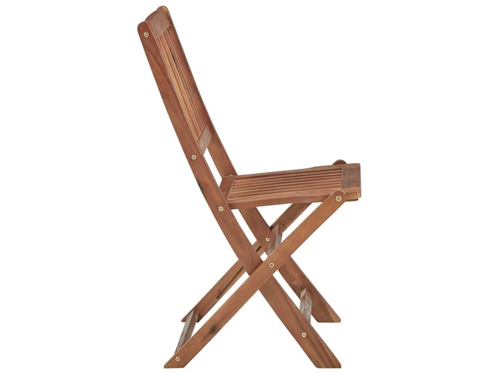 vidaXL Składane krzesła ogrodowe z poduszkami, 2 szt., drewno akacjowe Kolor Brązowy Tworzywo sztuczne Krzesło składane Kolor Szary