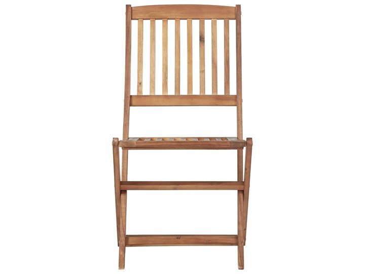 vidaXL Składane krzesła ogrodowe z poduszkami, 4 szt., drewno akacjowe Krzesło składane Tworzywo sztuczne Kolor