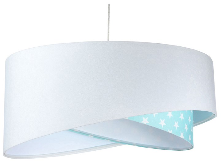 Biało-miętowa lampa wisząca welurowa - EX1000-Felisa Kolor Miętowy Kolor Biały