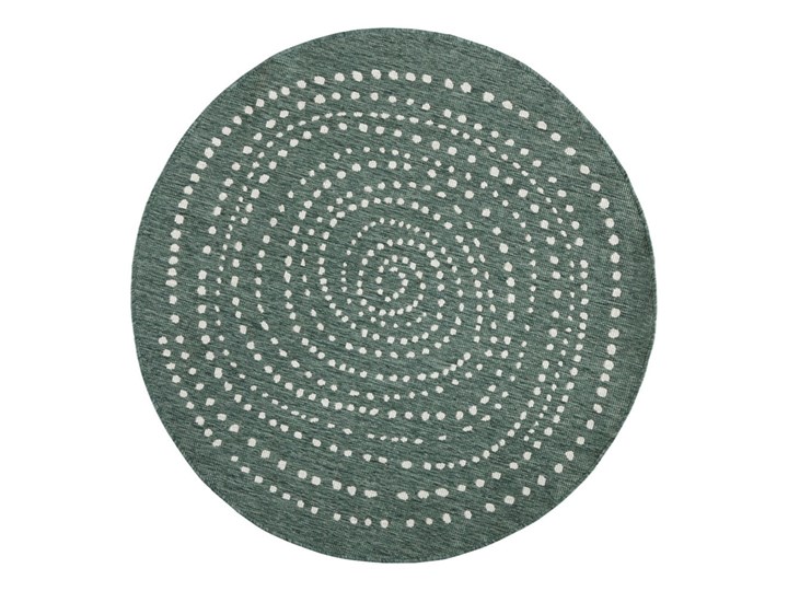Zielony dwustronny dywan zewnętrzny Bougari Bali, Ø 140 cm Syntetyk 140x140 cm Kategoria Dywany Dywany Okrągły Pomieszczenie Balkon i taras