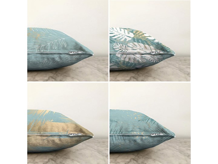Zestaw 4 poszewek na poduszki Minimalist Cushion Covers Lagoon, 55x55 cm Bawełna Poszewka dekoracyjna Poliester Kategoria Poduszki i poszewki dekoracyjne