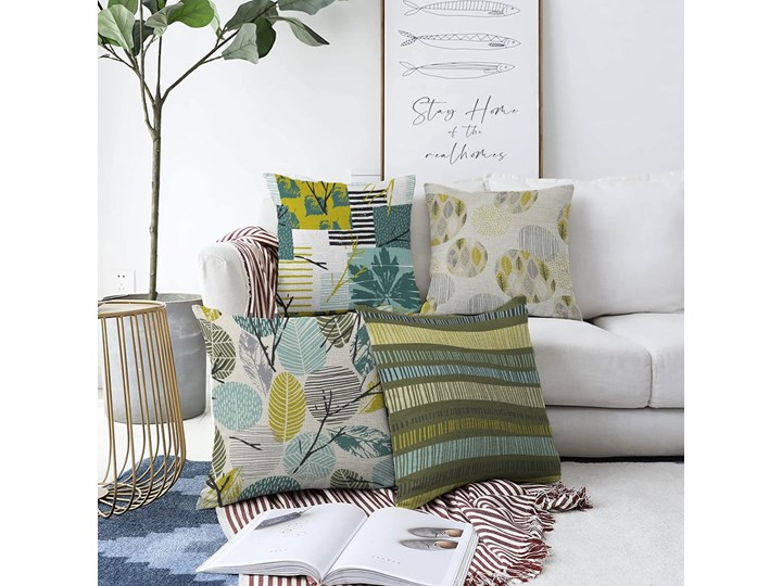Zestaw 4 poszewek na poduszki Minimalist Cushion Covers Amoro, 55x55 cm Poliester Bawełna Poszewka dekoracyjna Kategoria Poduszki i poszewki dekoracyjne