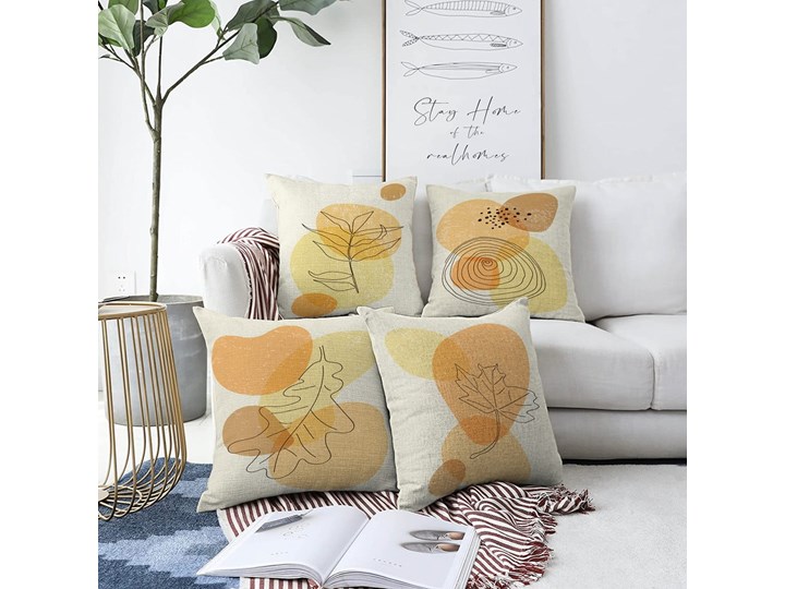 Zestaw 4 poszewek na poduszki Minimalist Cushion Covers Sunset Colours, 55x55 cm Poszewka dekoracyjna Bawełna Poliester Kategoria Poduszki i poszewki dekoracyjne