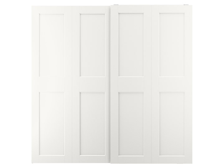 IKEA GRIMO Drzwi przesuwne, biały, 200x201 cm Ilość drzwi Dwudrzwiowe Stal Metal Styl Nowoczesny