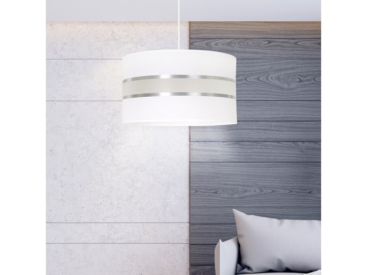 LARO 1 WHITE lampa wisząca duży abażur regulowana wysokość różne kolory Lampa z abażurem Lampa LED Kategoria Lampy wiszące Metal Styl Nowoczesny
