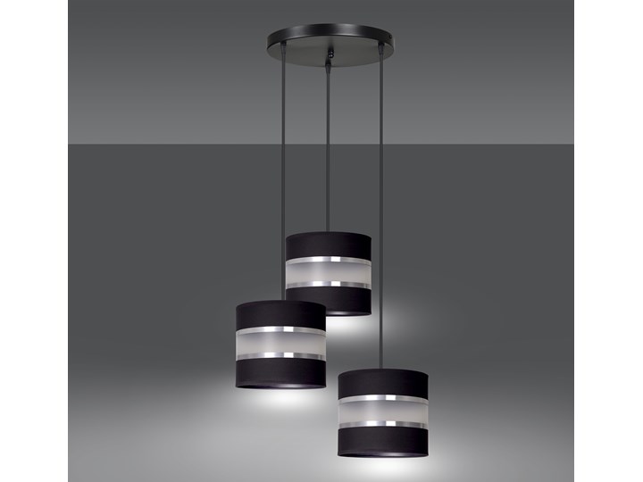 LARO 3 BLACK PREMIUM lampa wisząca abażury regulowana nowoczesna Metal Lampa z abażurem Funkcje Brak dodatkowych funkcji Ilość źródeł światła 3 źródła