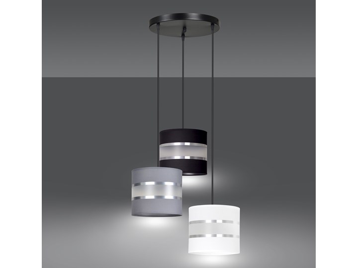 LARO 3 BL MIX PREMIUM lampa wisząca abażury regulowana nowoczesna Lampa z abażurem Kolor Czarny Metal Kategoria Lampy wiszące