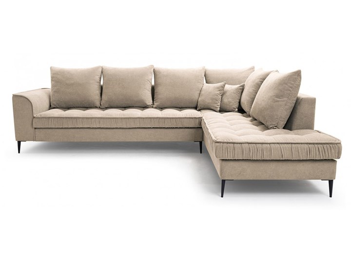 Narożnik Soro Glamour do salonu Głębokość 227 cm Wysokość 80 cm Prawostronne Funkcje Z poduszkami Szerokość 306 cm Kolor Beżowy