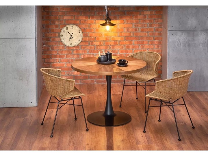 Zestaw 4x Krzesło K407 Rattan Halmar Wysokość 87 cm Krzesło inspirowane Stal Głębokość 51 cm Metal Szerokość 44 cm Tworzywo sztuczne Pomieszczenie Salon Szerokość 56 cm Styl Klasyczny