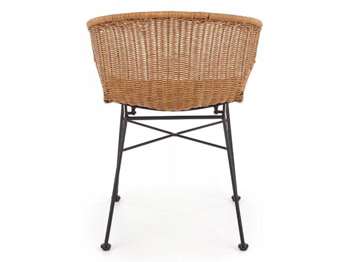 Zestaw 4x Krzesło K407 Rattan Halmar Styl Klasyczny Tworzywo sztuczne Metal Głębokość 51 cm Szerokość 56 cm Wysokość 87 cm Stal Krzesło inspirowane Szerokość 44 cm Styl Rustykalny