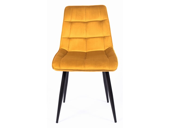 Krzesło CHIC VELVET Curry Signal Welur Pomieszczenie Jadalnia Metal Tapicerowane Z podłokietnikiem Stal Szerokość 50 cm Wysokość 88 cm Pikowane Tkanina Głębokość 58 cm Styl Nowoczesny