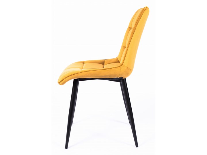 Krzesło CHIC VELVET Curry Signal Metal Z podłokietnikiem Tapicerowane Pikowane Wysokość 88 cm Tkanina Szerokość 50 cm Welur Pomieszczenie Jadalnia Głębokość 58 cm Stal Styl Glamour