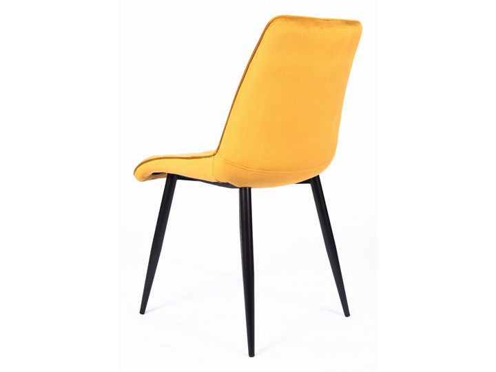 Krzesło CHIC VELVET Curry Signal Szerokość 50 cm Głębokość 58 cm Tkanina Z podłokietnikiem Welur Metal Pikowane Stal Wysokość 88 cm Tapicerowane Styl Nowoczesny