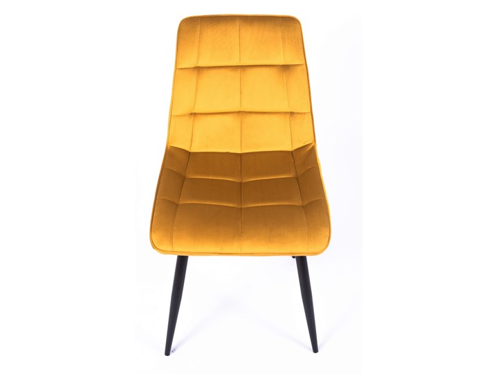 Krzesło CHIC VELVET Curry Signal Welur Wysokość 88 cm Metal Z podłokietnikiem Pikowane Stal Tapicerowane Pomieszczenie Jadalnia Tkanina Głębokość 58 cm Szerokość 50 cm Pomieszczenie Salon