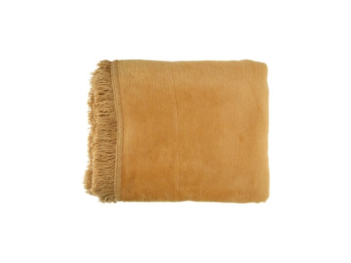 Koc pled DUKA FLUFFIG 200x150 cm musztardowy bawełna 150x200 cm Kategoria Koce i pledy