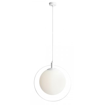 AURA WHITE lampa wisząca 1 x 60W E27 sufitowa zwis kula biała nowoczesna designerska ALDEX 1049G